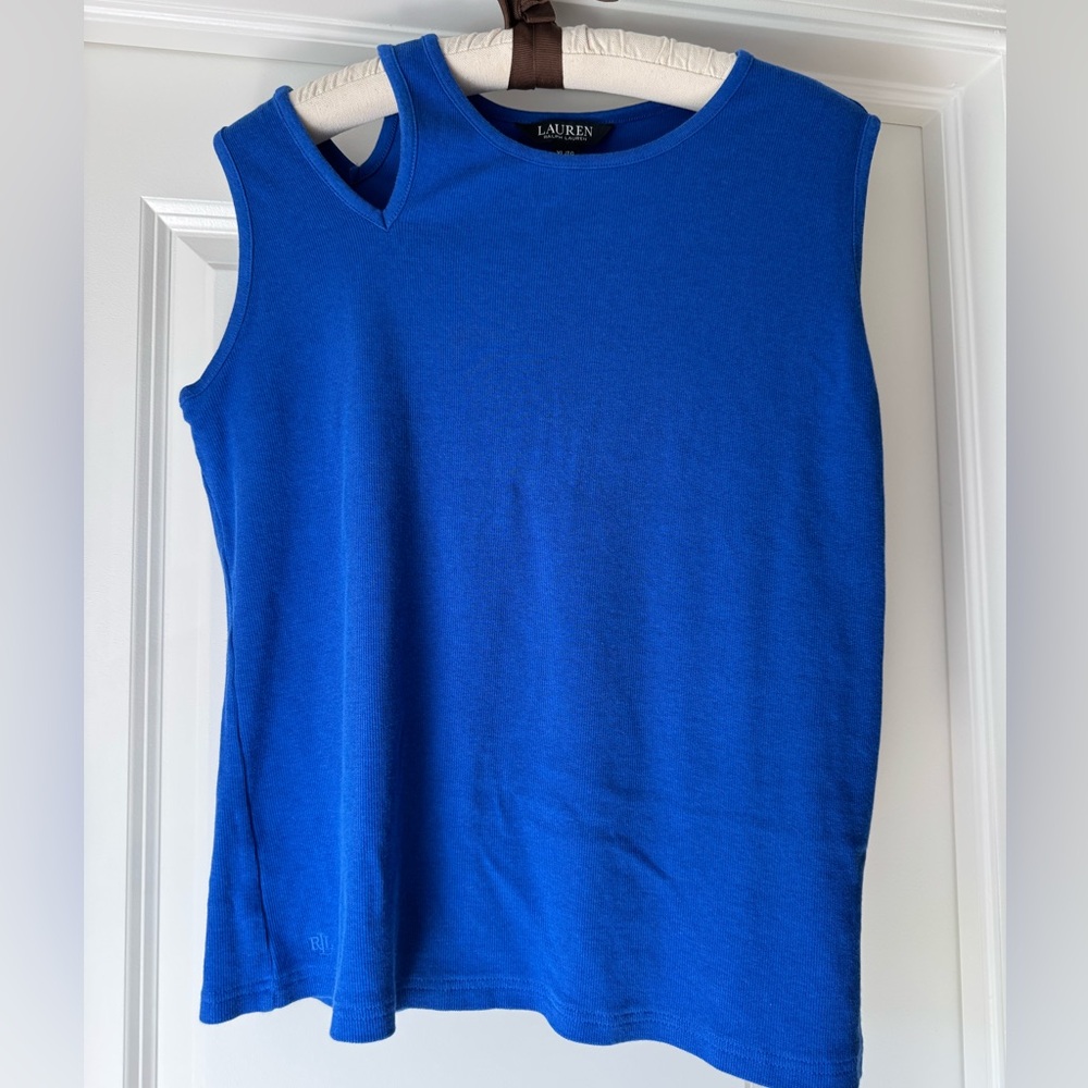 Lauren Ralph Lauren Blue Sleeveless Top size XL